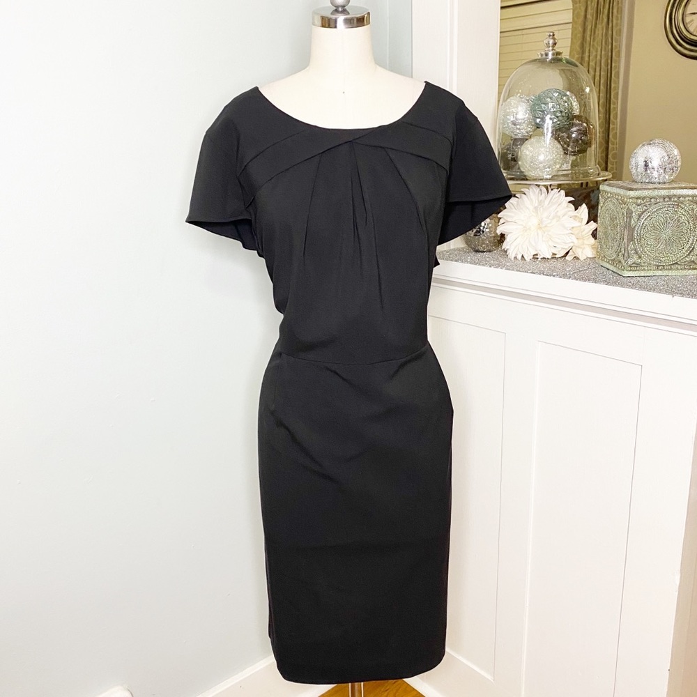 Calvin Klein Black Pleated Shift Dress NWT Plus Sz